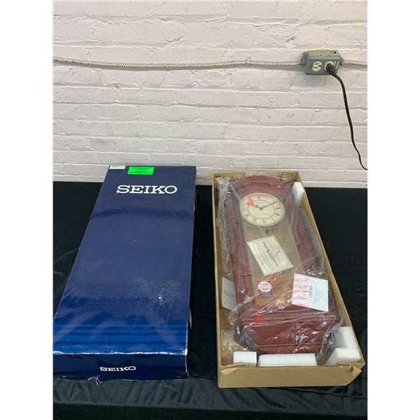 SEIKO Pendulum Wooden Wall Clock w Box