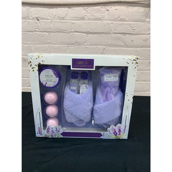 Pure Spa Bath Essentials Gift Box Set Lavender and Jasmine