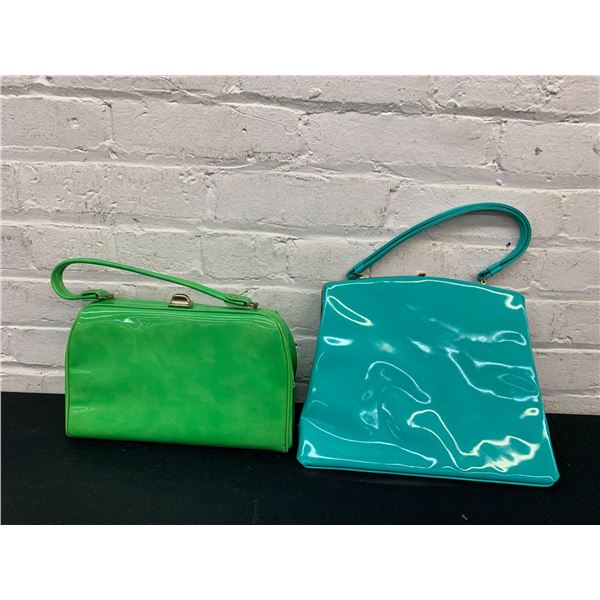 Lot of 2 Circa 1950s California Purses Green and Blue