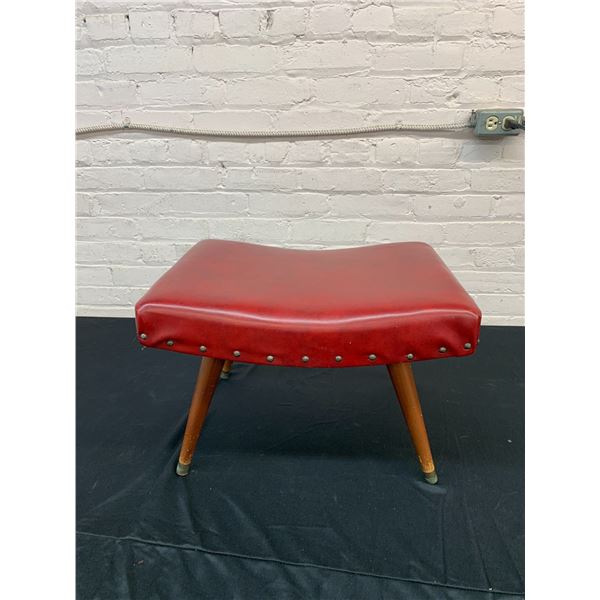 Red Upholstered Foot Stool 13" x 20" x 15"