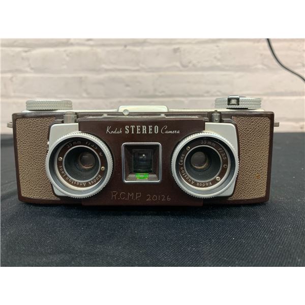 Vintage Kodak Stereo Camera Dual 35mm Lens Etched RCMP #20126