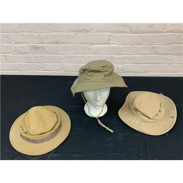Lot of 3 Vintage Safari Hats / Ranger Hats