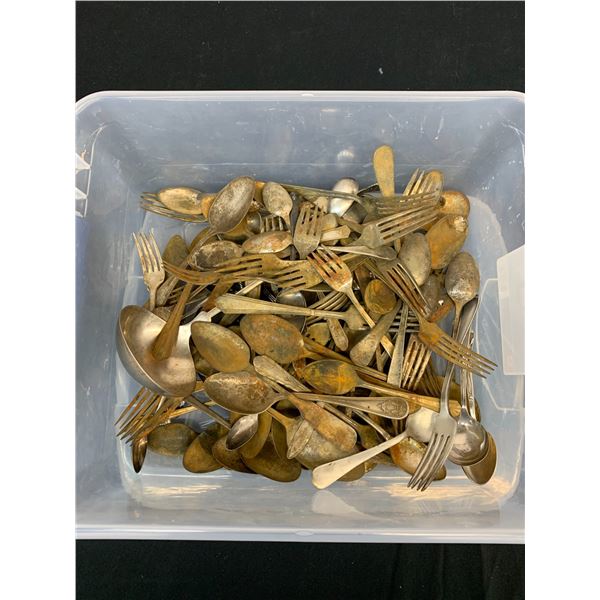 *poor condition* Silverware Flatware Box of Cutlery