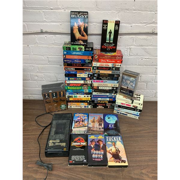 Lot of 50 VHS Movies Cult Classics ET, Jurassic Park, The Crow, Full Metal Jacket, etc