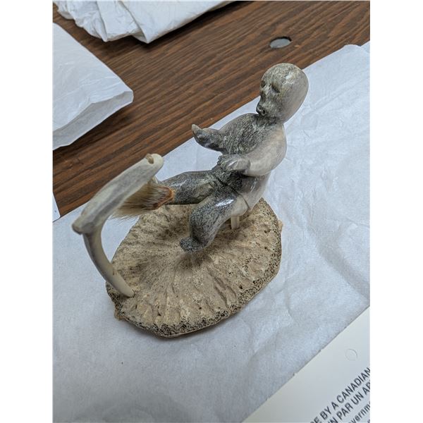 Emily Illuitok Inuit Games Antler Carving ONE FOOT HIGH KICK