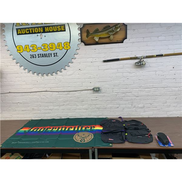 Lot of Bike Bags, Jägermeister Flag, Car Seat Wedge