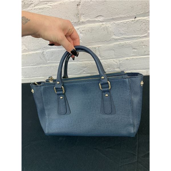 L. Credi Blue Shoulder Tote Bag Purse