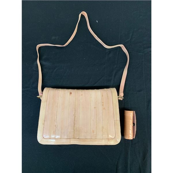 Genuine Eel Skin Purse, Lipstick Case, Wallet Made in Korea