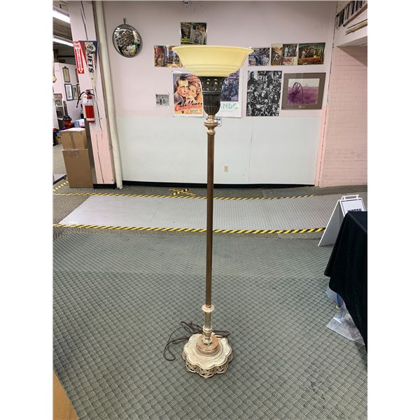 Vintage Torchier Floor Lamp 64" Tall with Shade