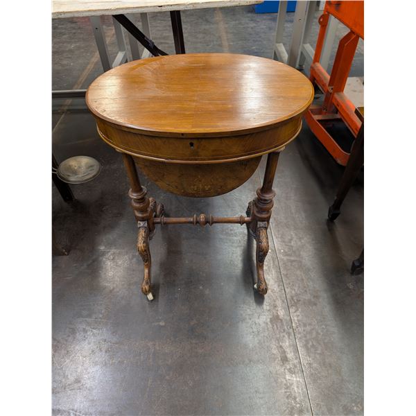 Antique Victorian Era Sewing Table Work Table