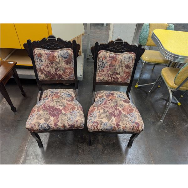 Pair of Antique Eastlake Style Parlour Chairs