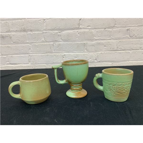 Lot of 3 Frankoma Pottery Cups and Chalice