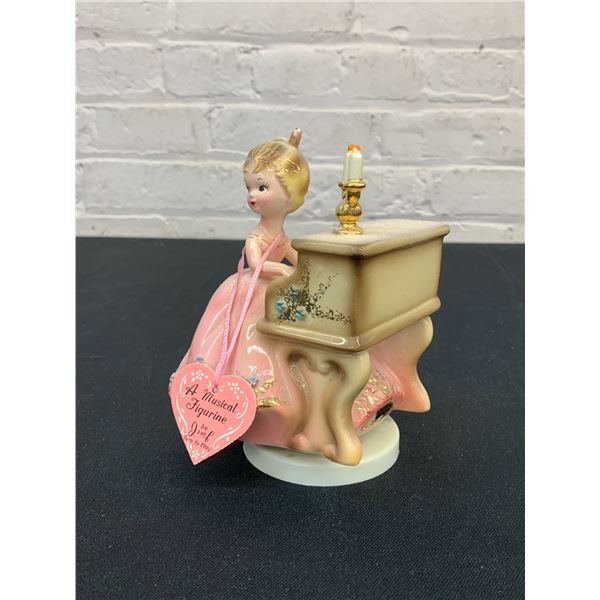 Josef Sankyo Japan Music Box Porcelain Girl on Piano