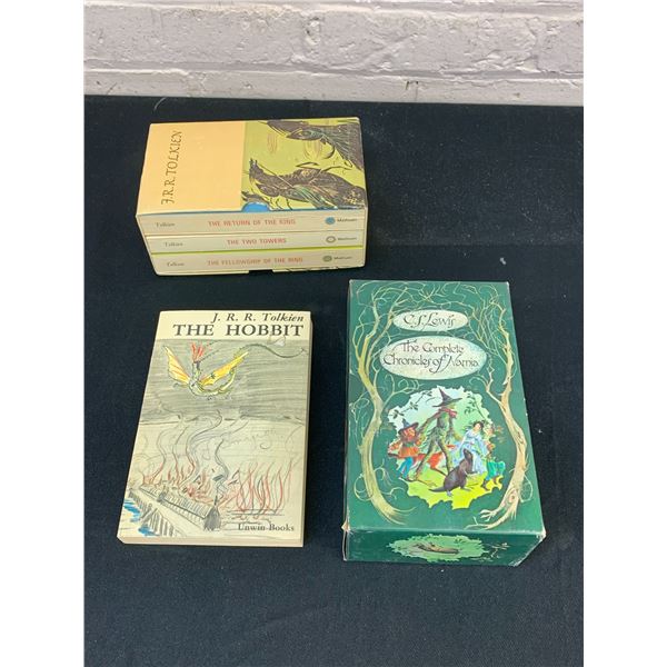 J. R. R. Tolkien The Hobbit, Lord of the Rings Trilogy Books Box Set, Chronicles of Narnia Book Box
