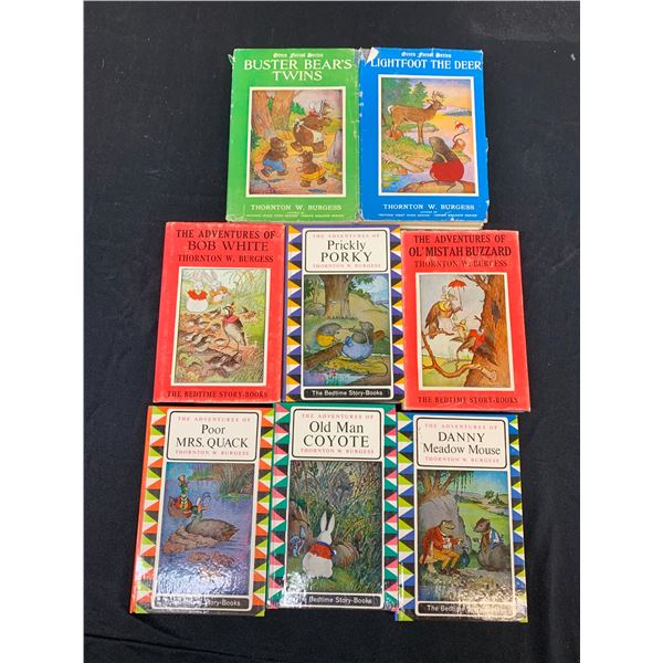 Lot of 8 Vintage Childrens Books The Bedtime Storybooks Thorton Burgess