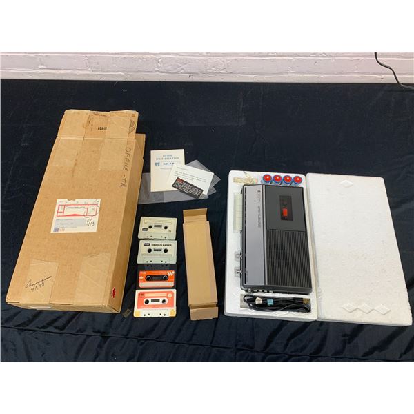 Sears Cassette Recorder Model 19230 w Box, Cable, etc