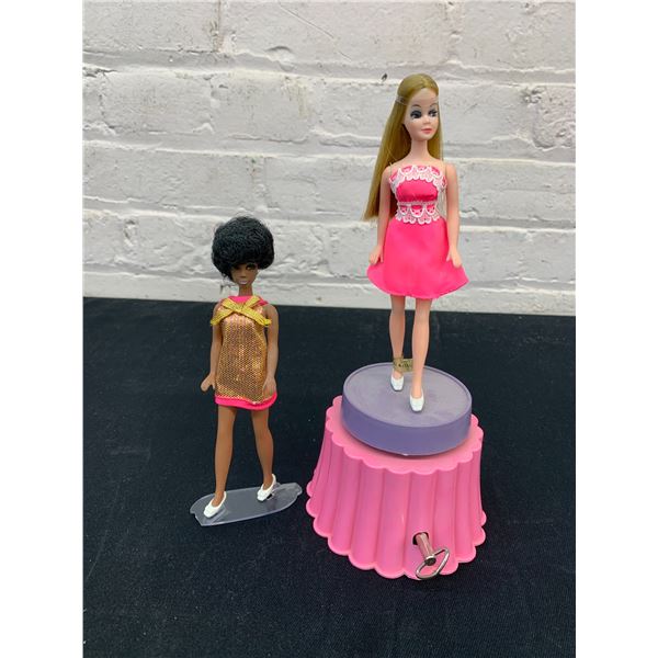 Lot of 2 Dawn Dolls Key-Wind Music Box