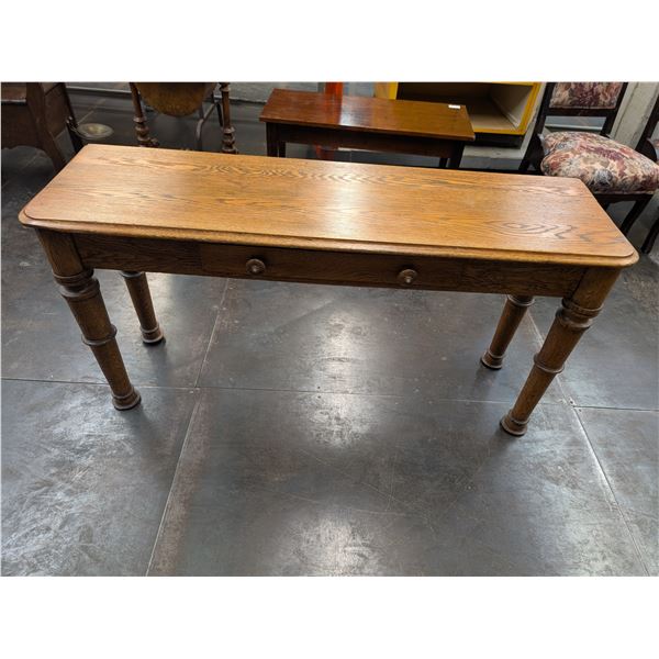 Antique Oak Sofa Side Console Hall Table