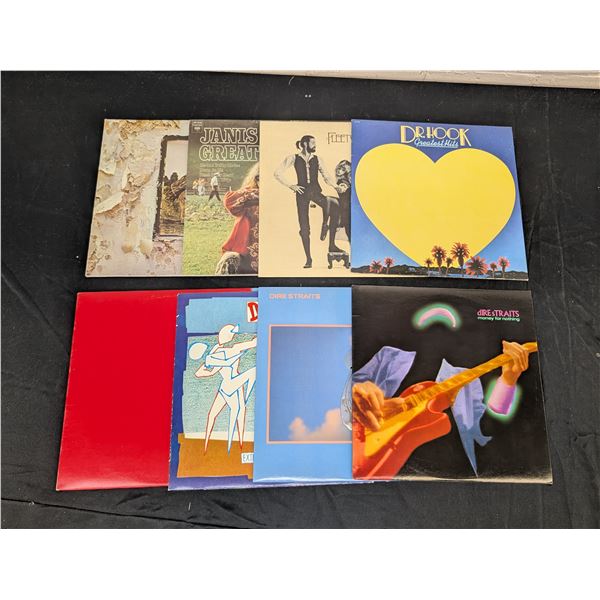 Lot of 8 Rock LP's Led Zeppelin Dire Straits Fleetwood Mac