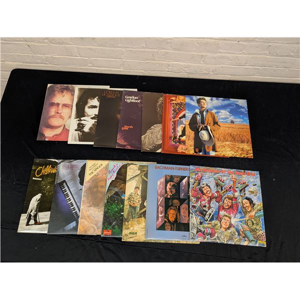 Lot of 14 Canadian LP's Gordon Lightfoot KD Lang Guess Who Burton Cummings