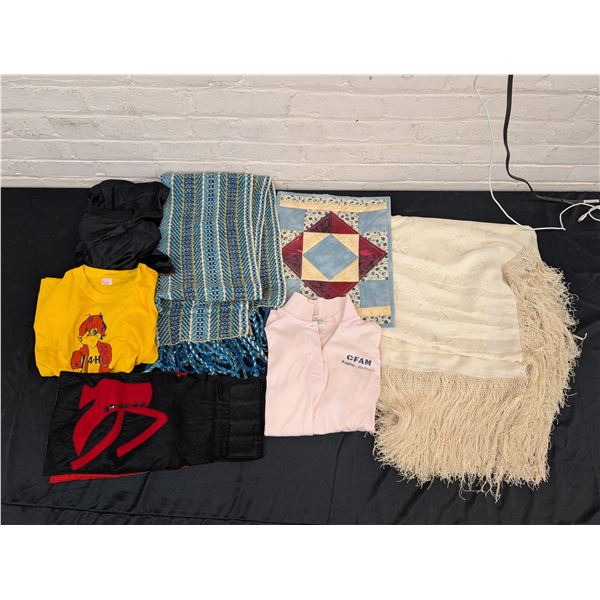 Lot of Vintage Fabric for Sewing, Crafts etc.