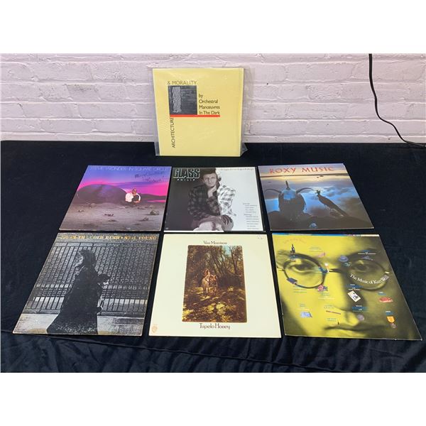 Lot of 7 Vinyl Records LPs Stevie Wonder, Roxy Music, Neil Young, etc