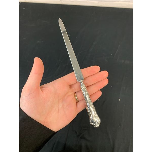 Birks Sterling Handle, Stainless Blade Letter Opener (weighted)