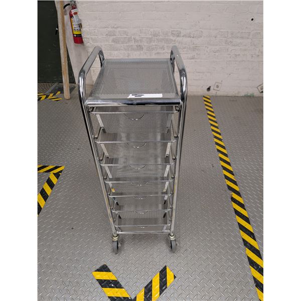 Metal 7 Drawer Rolling Metal Cart