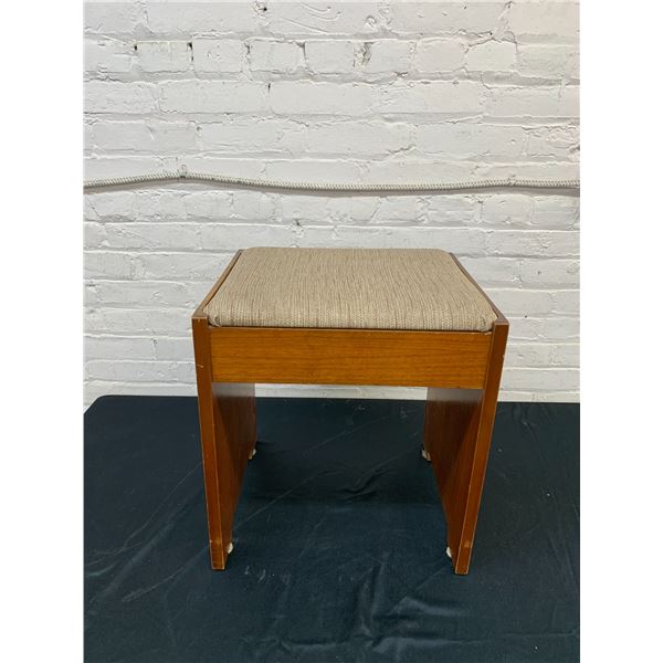 Vintage Wooden Foot Stool 18" x 17" x 14"
