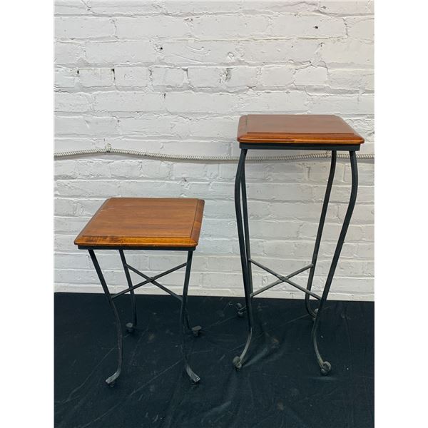 Lot of 2 Monarch Malaysia Plant Stands 18" and 28"