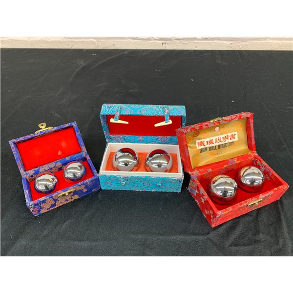 3 Pairs of Asian Iron Balls Hand Exercise Balls