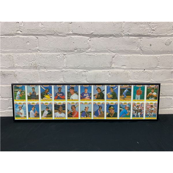 1988 Topps Baseball 1987 Rookies Complete Set Uncut Sheet of 22 Players Mark McGuire & 21 Others