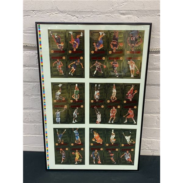 Framed Basketball Cards Uncut, Holographic / Metallic 17" x 26"