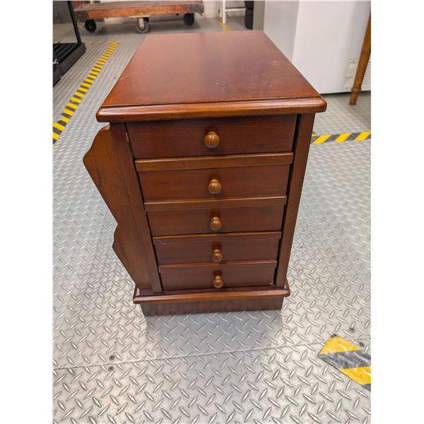 Modern End Table with Magazine Rack 3 Drawers