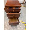 Image 2 : Modern End Table with Magazine Rack 3 Drawers