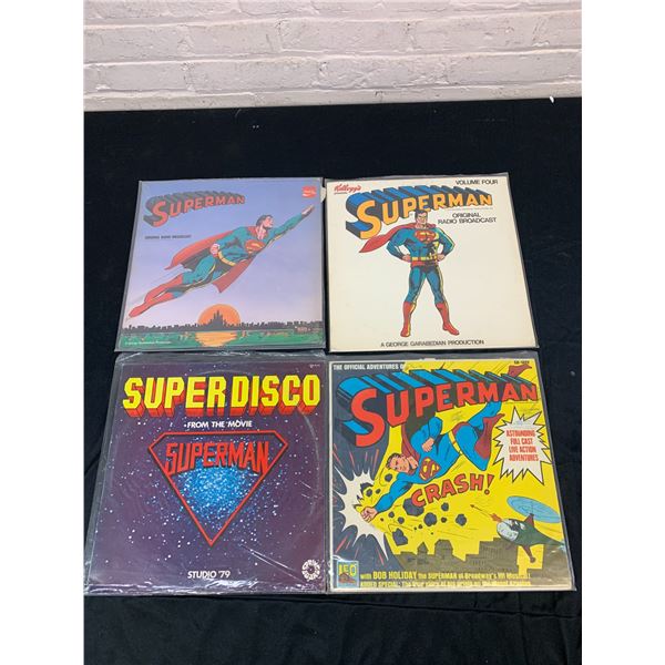 Lot of 4 Superman Records 60s 70s