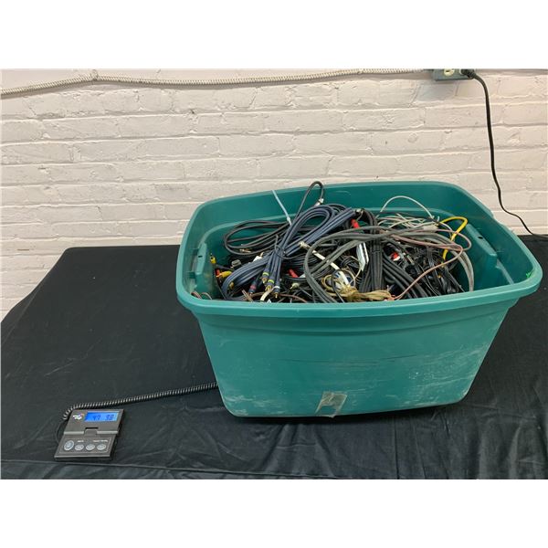 45+lbs Large Tote of Audio-Related Cables