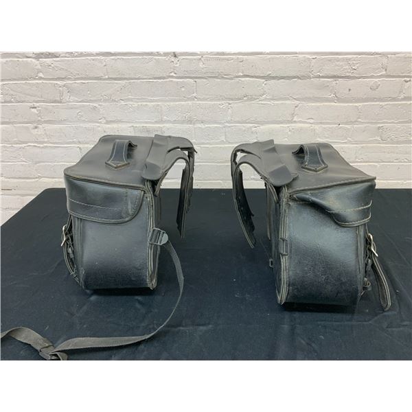 Pair of Leather Motorcycle Side Bags