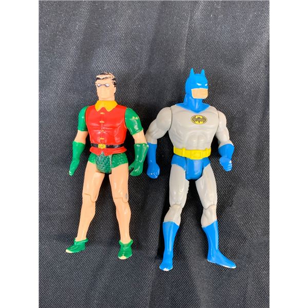 Vintage 1980s Batman & Robin Superpowers Action Figures