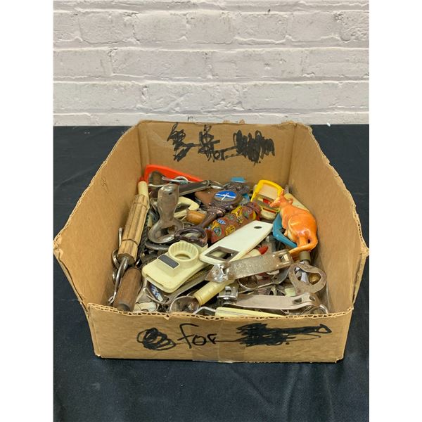 Box of Vintage Bottle Openers