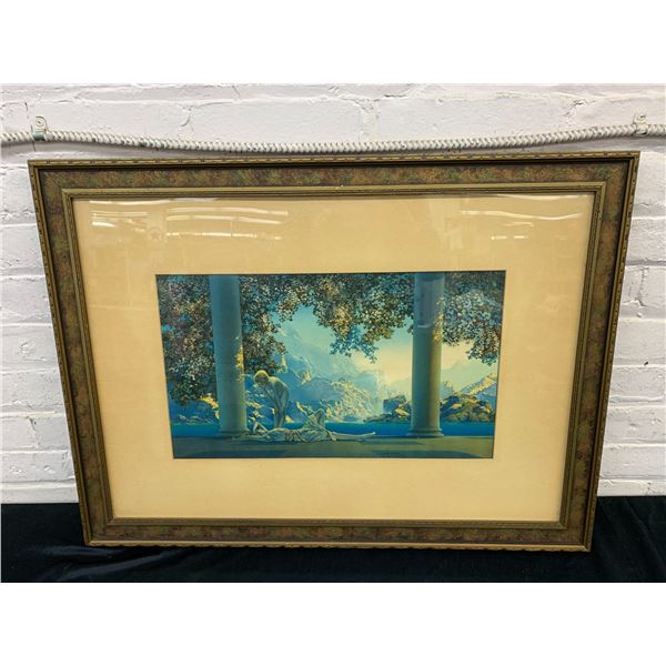 Maxfield Parrish Lithograph "Daybreak" Framed Art Print circa 1920s