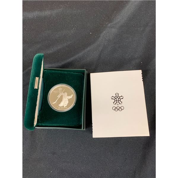 1988 Calgary Olympic $20 Hockey Coin Sterling Silver