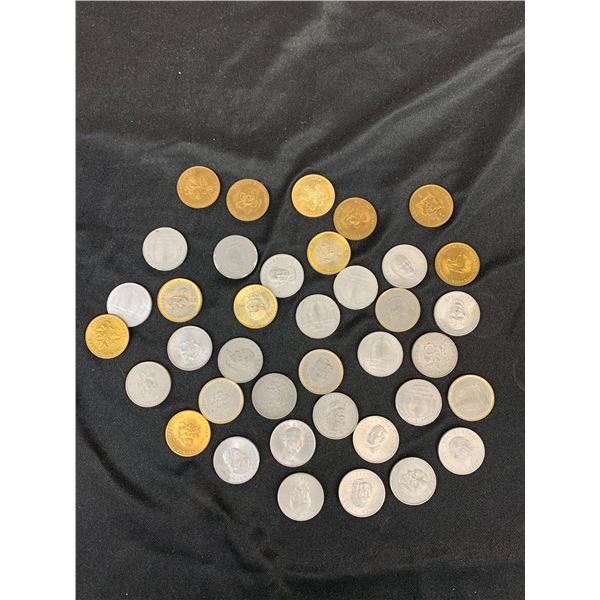 Lot of Canadian Prime Minister & Flowers of Canada Tokens