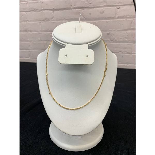 14k Gold Chain 17" Long Medium Wheat Link (4.69 grams)
