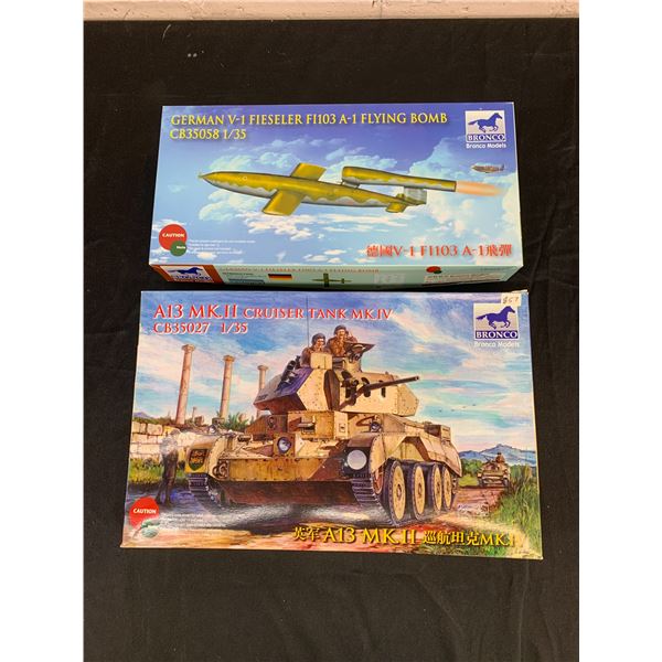Lot of 2 Bronco Model Kits 1/35 Scale #CB-35027 and #CB-35058