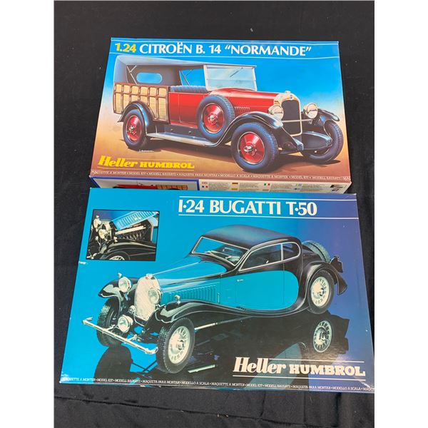 Lot of 2 1/24 Scale Model Kits by Heller #80706 and #80729