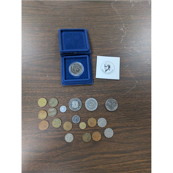 Lot of Coins Tokens Etc. car Wash World Pope Visit 1984 $1