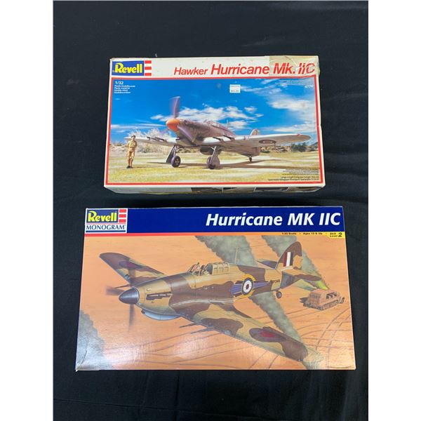 Lot of 2 Revell 1/32 Scale Model Kits #4776 and #85-4667 Hawker Hurricane Mk 110 and Mk IIC