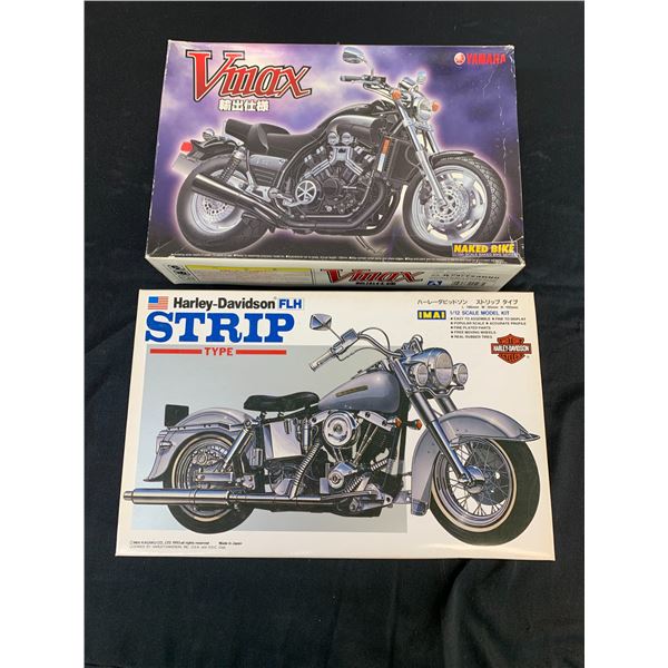 Lot of 2 1/12 Model Kits Yamaha VMax #024935 and Harley Davidson Strip IMAI #B-2149-2000