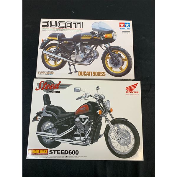Lot of 2 Model Kits 1/12 Scale Tamiya #900SS and Naked Bike Steed #042489